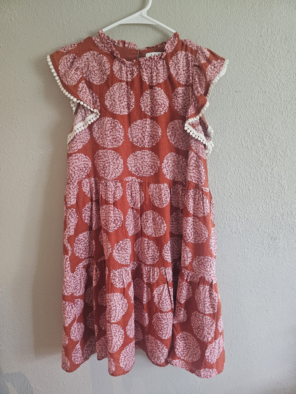 THML Anthropologie Babydoll Fit & Flare Tiered Dress Small Boho Cottagecore